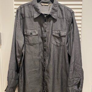 Soft Surroundings Men's Shirt Size XL-Charcoal color